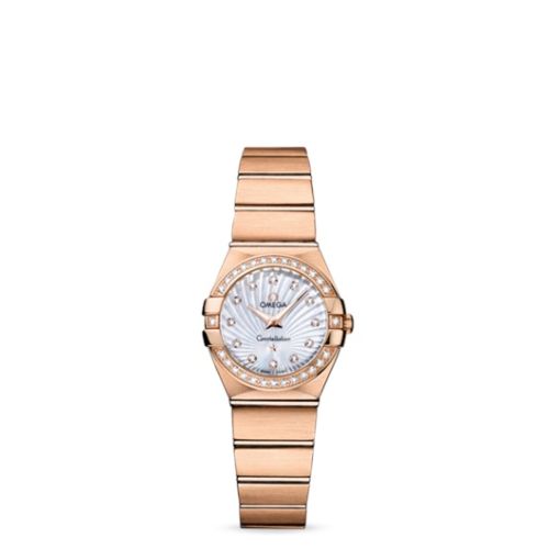 Omega Constellation Quartz 24 Brushed Red Gold / Diamond / MOP Supernova 123.55.24.60.55.001