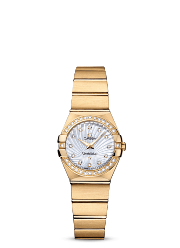 Omega Constellation Quartz 24 Brushed Yellow Gold / Diamond / MOP Supernova 123.55.24.60.55.003