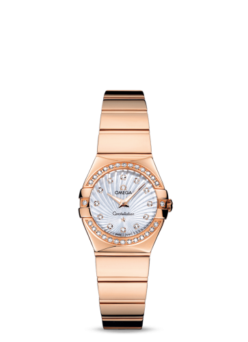 Omega Constellation Quartz 24 Polished Red Gold / Diamond / MOP Supernova 123.55.24.60.55.005