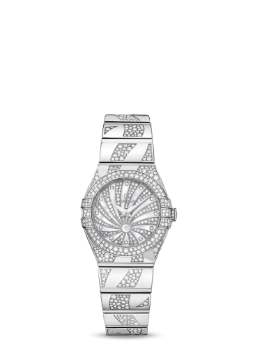 Omega Constellation Quartz 24 Polished White Gold / Snow Supernova / Bracelet 123.55.24.60.55.012