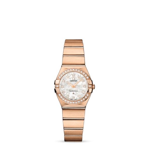 Constellation Quartz 24 Brushed Red Gold / Diamond / MOP Omega 123.55.24.60.55.015
