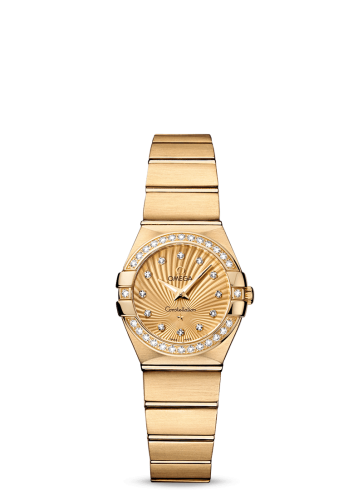 Omega Constellation Quartz 24 Brushed Yellow Gold / Diamond / Champagne Supernova 123.55.24.60.58.001