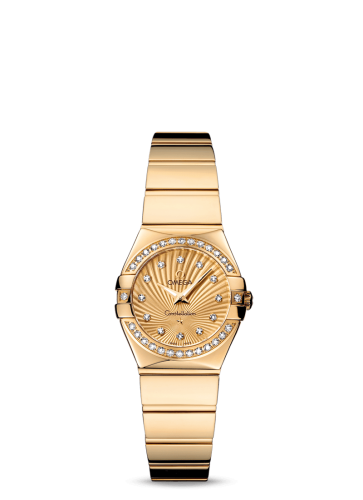 Omega Constellation Quartz 24 Polished Yellow Gold / Diamond / Champagne Supernova 123.55.24.60.58.002