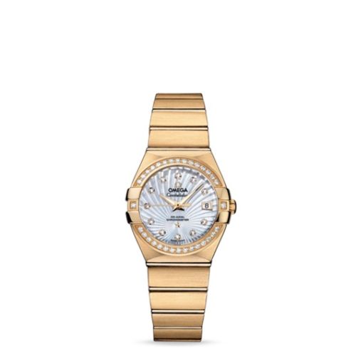 Omega Constellation Co-Axial 27 Brushed Yellow Gold / Diamond / MOP Supernova 123.55.27.20.55.002