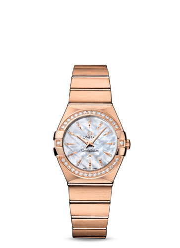 Omega Constellation Quartz 27 Brushed Red Gold / Diamond / MOP 123.55.27.60.55.002
