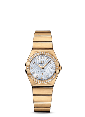 Omega Constellation Quartz 27 Brushed Yellow Gold / Diamond / MOP Supernova 123.55.27.60.55.003