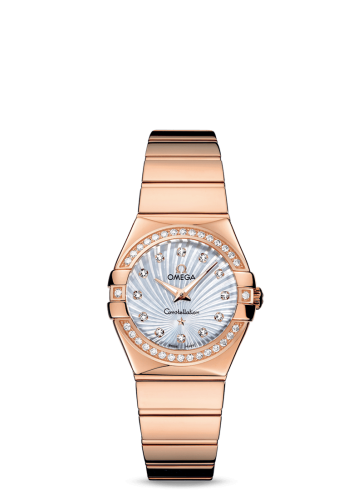 Omega Constellation Quartz 27 Polished Red Gold / Diamond / MOP Supernova 123.55.27.60.55.005