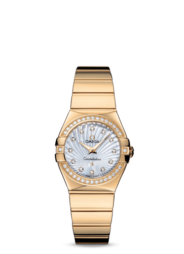 Omega Constellation Quartz 27 Polished Yellow Gold / Diamond / MOP Supernova 123.55.27.60.55.007