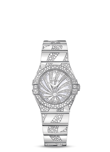 Omega Constellation Quartz 27 Polished White Gold / Snow / Diamond Supernova 123.55.27.60.55.012