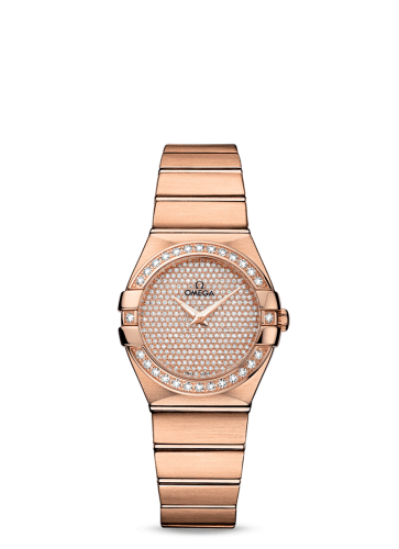 Omega Constellation Quartz 27 Brushed Red Gold / Diamond / Diamond 123.55.27.60.99.004