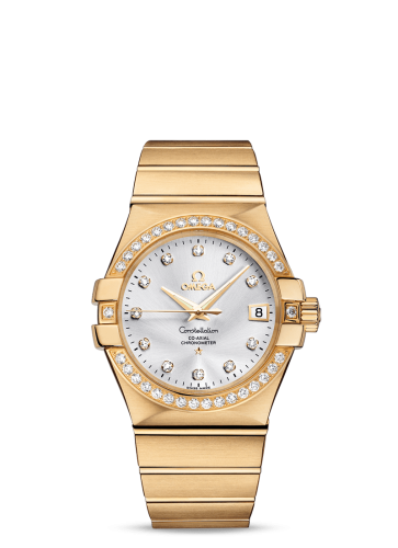 Omega Constellation Co-Axial 35 Yellow Gold / Diamond / Silver 123.55.35.20.52.002