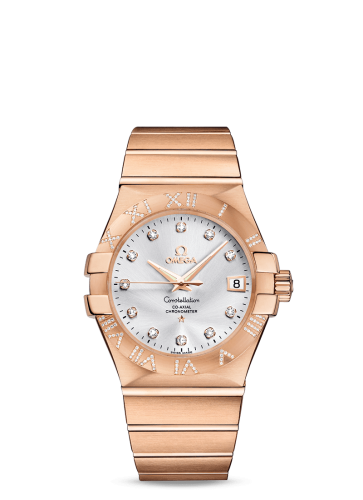 Omega Constellation Co-Axial 35 Red Gold / Diamond / Silver 123.55.35.20.52.003