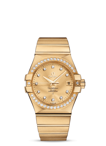 Omega Constellation Co-Axial 35 Yellow Gold / Diamond / Champagne 123.55.35.20.58.001