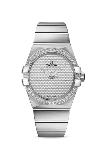 Omega Constellation Co-Axial 38 White Gold / Diamond / Diamond 123.55.38.20.99.001