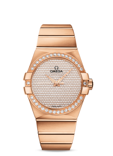 Omega Constellation Co-Axial 38 Red Gold / Diamond / Diamond 123.55.38.20.99.004