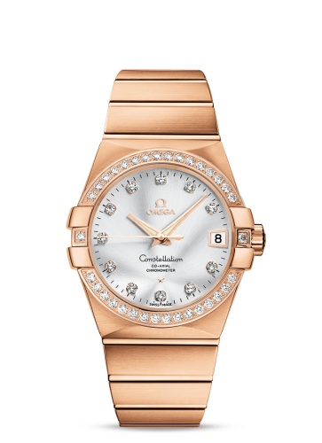 Omega Constellation Co-Axial 38 Red Gold / Diamond / Silver 123.55.38.21.52.001