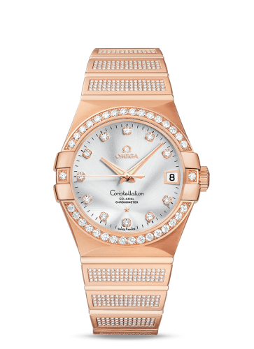Omega Constellation Co-Axial 38 Red Gold / Diamond / Silver 123.55.38.21.52.005