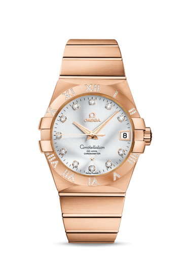 Omega Constellation Co-Axial 38 Red Gold / Diamond / Silver 123.55.38.21.52.007