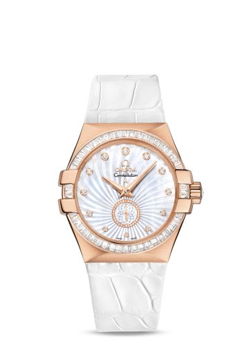 Omega Constellation Co-Axial 35 Small Seconds Red Gold / Diamond / MOP Supernova 123.58.35.20.55.002