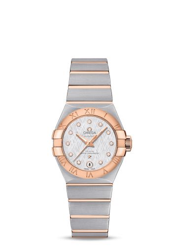 Omega Constellation Co-Axial Master Chronometer 27 Stainless Steel / Red Gold / Silver Silk-Diamond 127.20.27.20.52.001