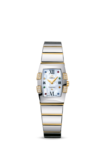Omega Constellation Quadrella Quartz 25 Stainless Steel / Yellow Gold / MOP 1284.79.00