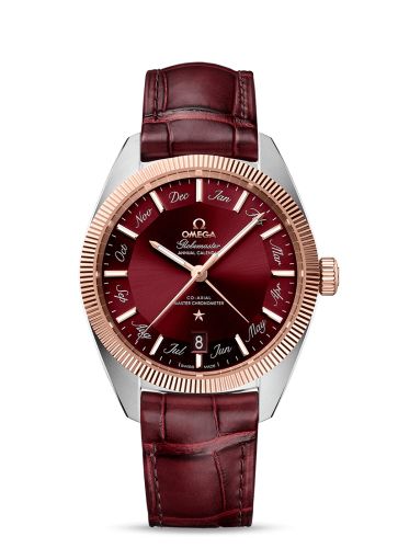 Omega Globemaster Annual Calendar Stainless Steel / Sedna Gold / Burgundy 130.23.41.22.11.001