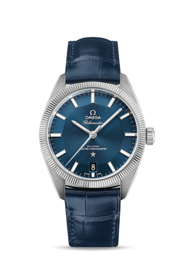 Omega Globemaster Stainless Steel / Blue / Leather 130.33.39.21.03.001