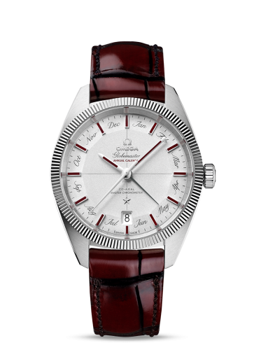 Omega Globemaster Annual Calendar Platinum / Silver / Burgundy 130.93.41.22.99.001