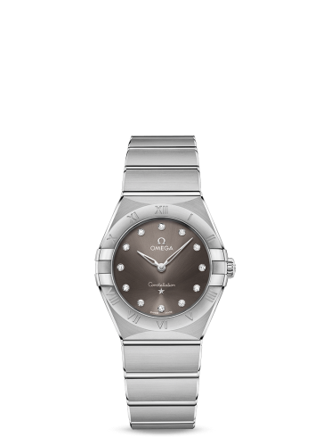 Omega Constellation Manhattan 28 Quartz Stainless Steel / Grey - Diamond 131.10.28.60.56.001