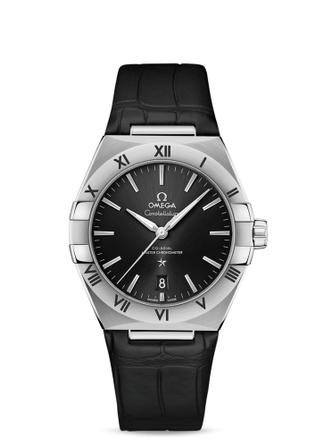 Omega Constellation Master Chronometer 39 Stainless Steel / Black / Alligator 131.13.39.20.01.001