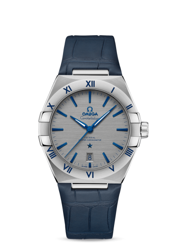 Omega Constellation Master Chronometer 39 Stainless Steel / Grey / Alligator 131.13.39.20.06.002