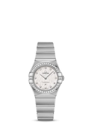 Omega Constellation Manhattan 25 Quartz Stainless Steel / Silver Silk / Diamond 131.15.25.60.52.001