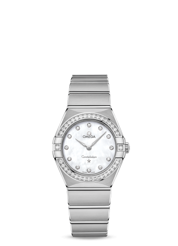 Omega Constellation Manhattan 28 Quartz Stainless Steel / MOP / Diamond 131.15.28.60.55.001