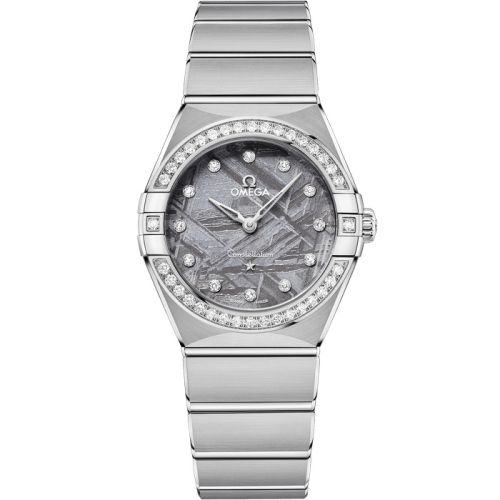 Omega Constellation Manhattan 28 Quartz Stainless Steel - Diamond / Lavender Meteorite 131.15.28.60.99.001