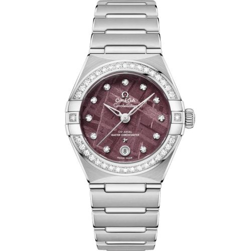 Omega Constellation Manhattan 29 Co-Axial Master Chronometer Stainless Steel - Diamond / Purple Meteorite 131.15.29.20.99.001