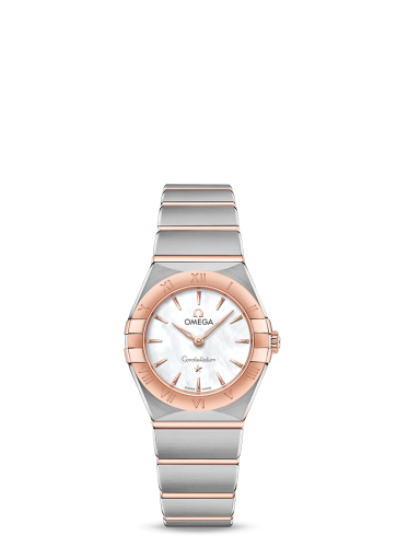 Omega Constellation Manhattan 25 Quartz Stainless Steel / Sedna Gold / MOP 131.20.25.60.05.001