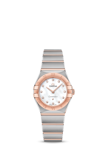 Omega Constellation Manhattan 25 Quartz Stainless Steel / Sedna Gold / MOP 131.20.25.60.55.001
