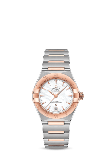 Omega Constellation Manhattan 29 Co-Axial Master Chronometer Stainless Steel / Sedna Gold / MOP 131.20.29.20.05.001