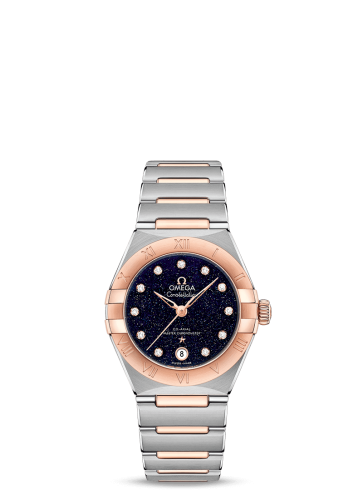 Omega Constellation Manhattan 29 Co-Axial Master Chronometer Stainless Steel / Sedna Gold / Aventurine 131.20.29.20.53.002