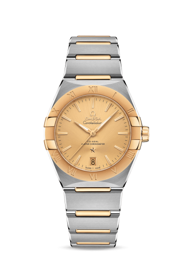 Omega Constellation Master Chronometer 36 Stainless Steel / Yellow Gold / Champagne / Bracelet 131.20.36.20.08.001