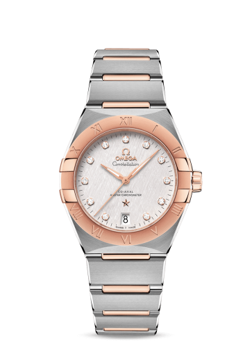 Omega Constellation Master Chronometer 36 Stainless Steel / Sedna / Silver - Diamond / Bracelet 131.20.36.20.52.001