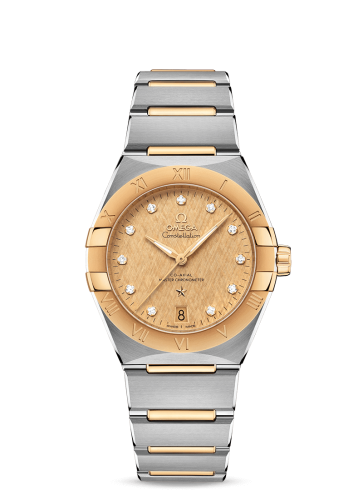 Omega Constellation Master Chronometer 36 Stainless Steel / Yellow Gold / Champagne - Diamond / Bracelet 131.20.36.20.58.001