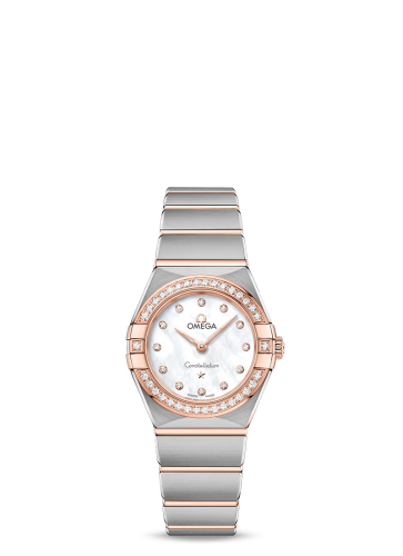 Omega Constellation Manhattan 25 Quartz Stainless Steel / Sedna Gold / MOP / Diamond 131.25.25.60.55.001