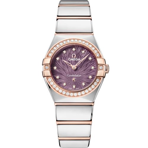Omega Constellation Manhattan 25 Quartz Stainless Steel - Sedna Gold - Diamond / Purple Supernova 131.25.25.60.60.002
