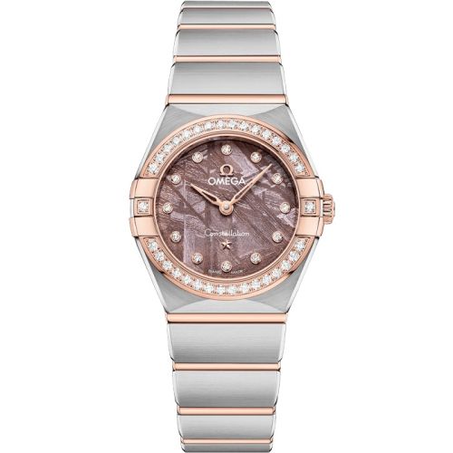 Omega Constellation Manhattan 25 Quartz Stainless Steel - Sedna Gold - Diamond / Lilac Meteorite 131.25.25.60.99.001