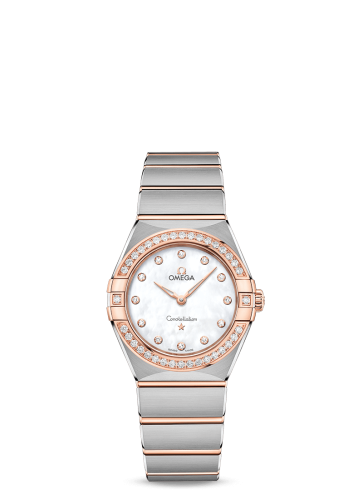 Omega Constellation Manhattan 28 Quartz Stainless Steel / Sedna Gold / MOP / Diamond 131.25.28.60.55.001