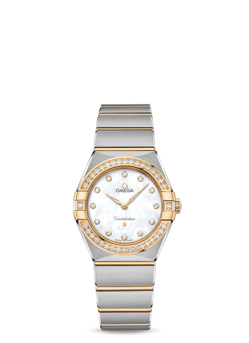 Omega Constellation Manhattan 28 Quartz Stainless Steel / Yellow Gold / MOP / Diamond 131.25.28.60.55.002