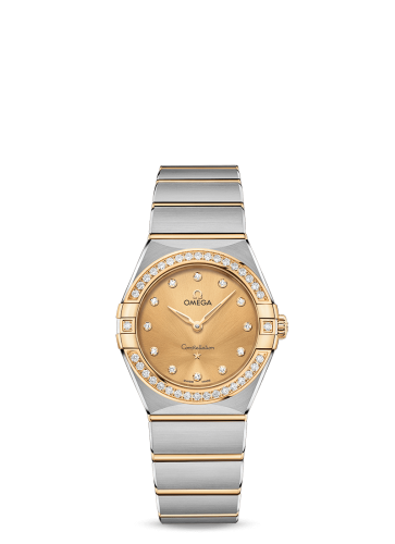 Omega Constellation Manhattan 28 Quartz Stainless Steel / Yellow Gold / Champagne-Diamond / Diamond 131.25.28.60.58.001