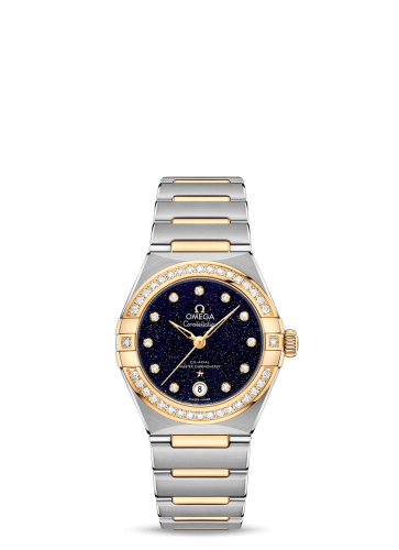 Omega Constellation Manhattan 29 Co-Axial Master Chronometer Stainless Steel / Yellow Gold / Aventurine / Diamond 131.25.29.20.53.001