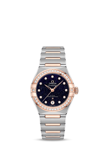 Omega Constellation Manhattan 29 Co-Axial Master Chronometer Stainless Steel / Sedna Gold / Aventurine / Diamond 131.25.29.20.53.002